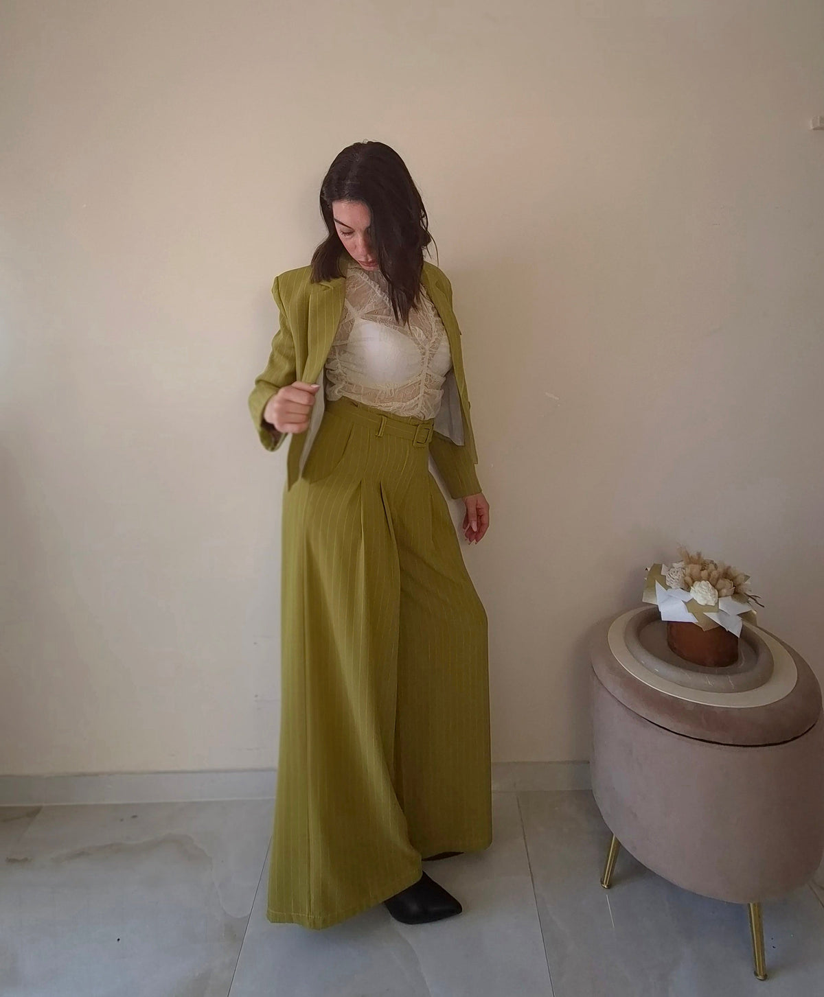 Pantalone gessato Olivia