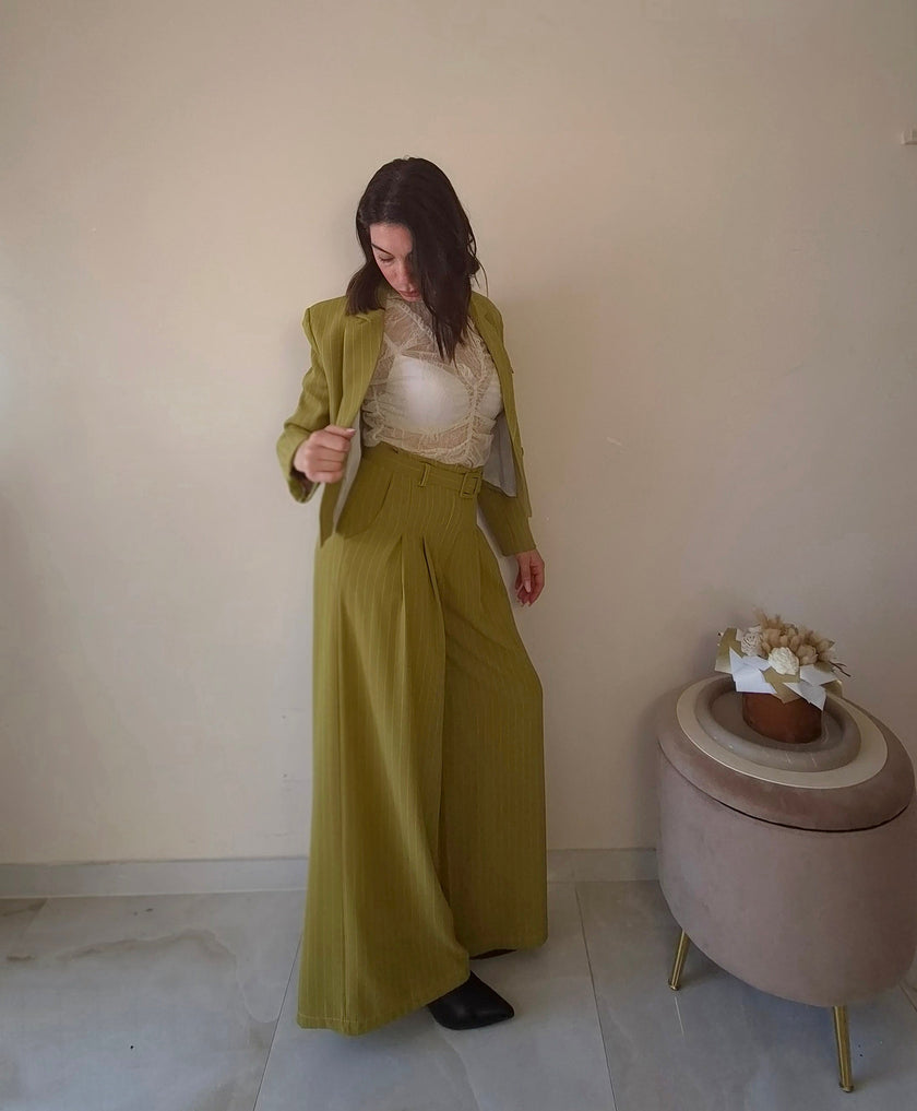 Pantalone gessato Olivia