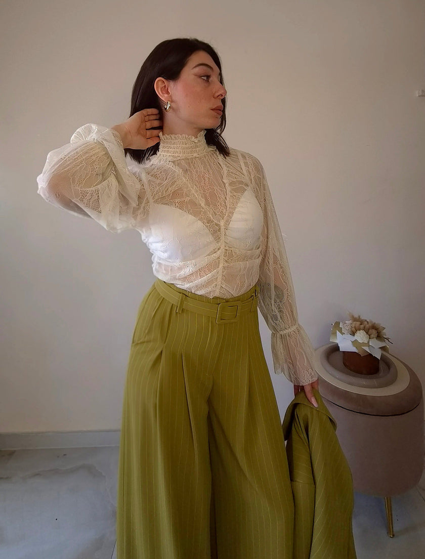 Pantalone gessato Olivia