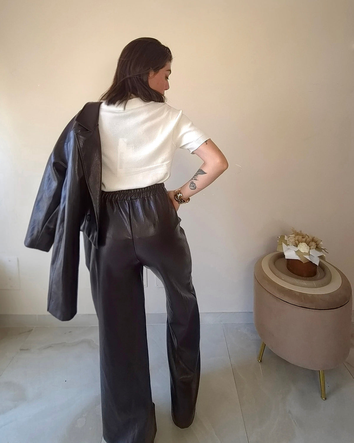 Pantalone ecopelle Sofy